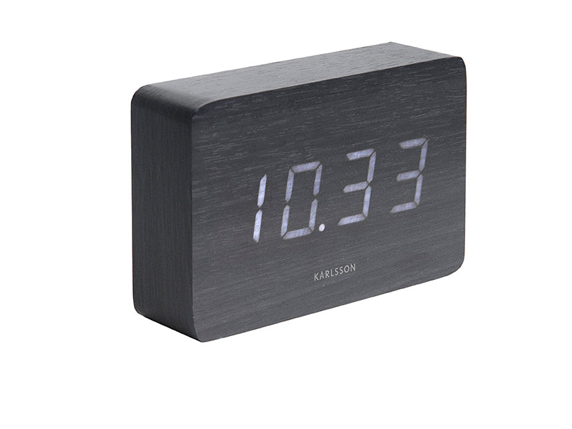 Karlsson Square KA5653BK Wecker Schwarz • LED-Digitalanzeige • USB-Netzbetrieb
