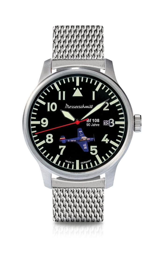 Orologio da uomo Messerschmitt Bf 108 BF108-90M • Made in Germany • Movimento automatico svizzero