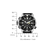 Herrenuhr mit schwarzem Zifferblatt, Leuchtmarkierungen und schwarzem Armband