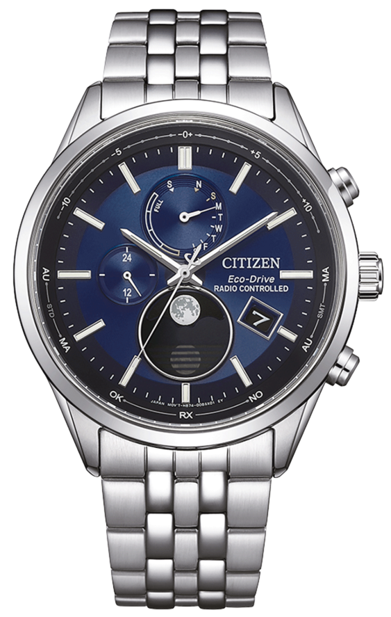 Orologio da uomo Citizen Radio-Controlled BY1030-50L con fasi lunari • Fasi lunari precise • Vetro zaffiro
