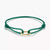 Braccialetto in tessuto verde Connect placcato oro 18k