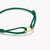 Braccialetto in tessuto verde Connect placcato oro 18k