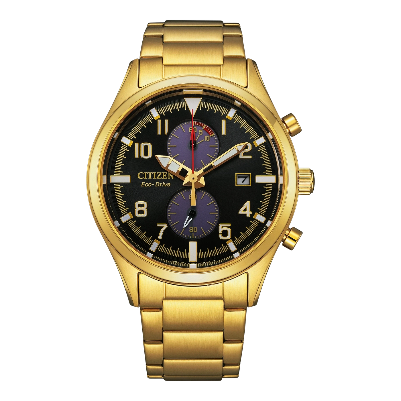Citizen CA7022-87E Eco-Drive Herrenuhr Gold • Chronograph • 10 bar wasserdicht