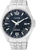 Citizen Eco-Drive Herrenuhr mit Edelstahlarmband, dunklem Zifferblatt und Datumsfenster