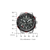 Orologio da uomo con quadrante nero, indici luminescenti e bracciale in acciaio inossidabile