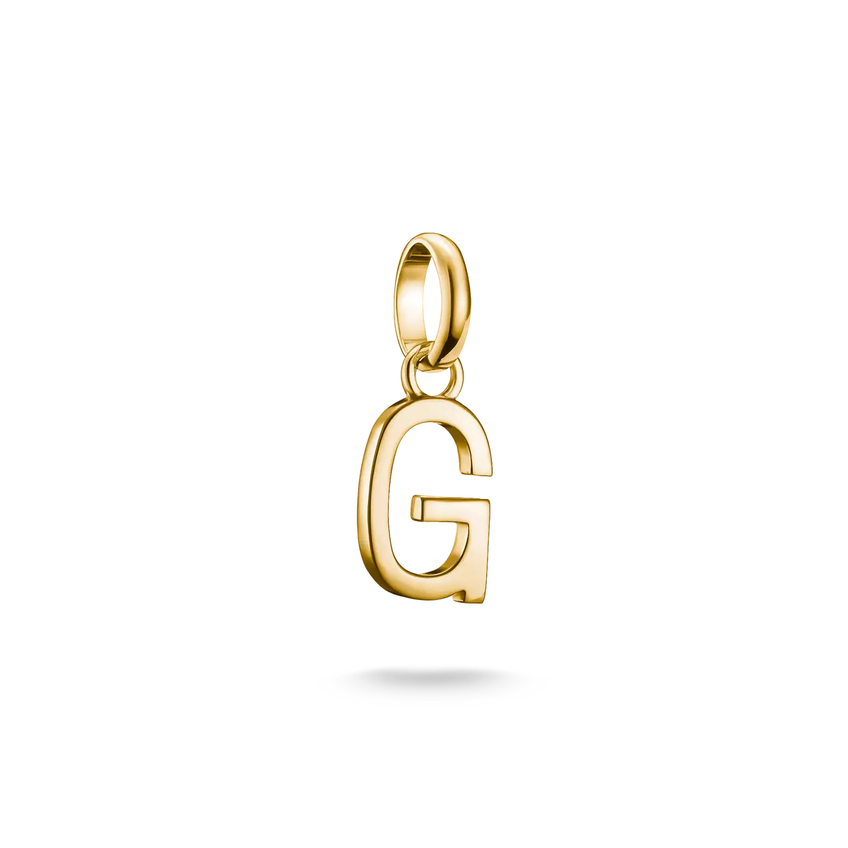 "Ciondolo Charm Thomas Sabo, lettera \"G\", in argento dorato"
