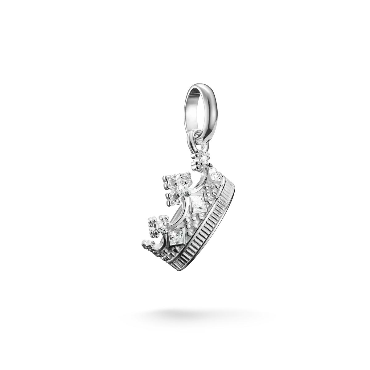 Ciondolo charm, corona con pietre bianche, in argento - Thomas Sabo Modello: CC1247-051-14