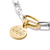 Ciondolo Charm, numeri angelici 555, con pietre preziose bianche, in argento, placcato oro - Thomas Sabo Modello: CC1252-414-14