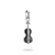 Charm pendente Connect in argento con motivo a violoncello e dettaglio in zircone