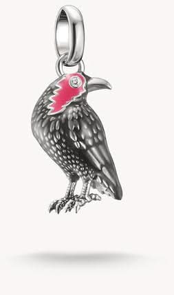 Mercoledì Corvo Charm Pendente Zirconia 925 Argento Sterling - Thomas Sabo Modello: CC1318-691-11