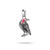Charm Connessione Corvo in argento sterling 925 con accento in zircone rosso