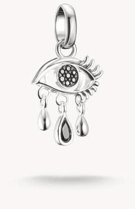 Ciondolo Charm Wednesday Lacrime Nere Zirconia Argento Riciclato Connect - THOMAS SABO Modello: CC1319-643-11