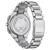 Orologio da uomo, vista posteriore con cassa color argento e cinturino in maglie di acciaio inossidabile