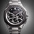 Orologio da uomo Citizen: quadrante nero, sotto-quadranti cronografo, cinturino in metallo