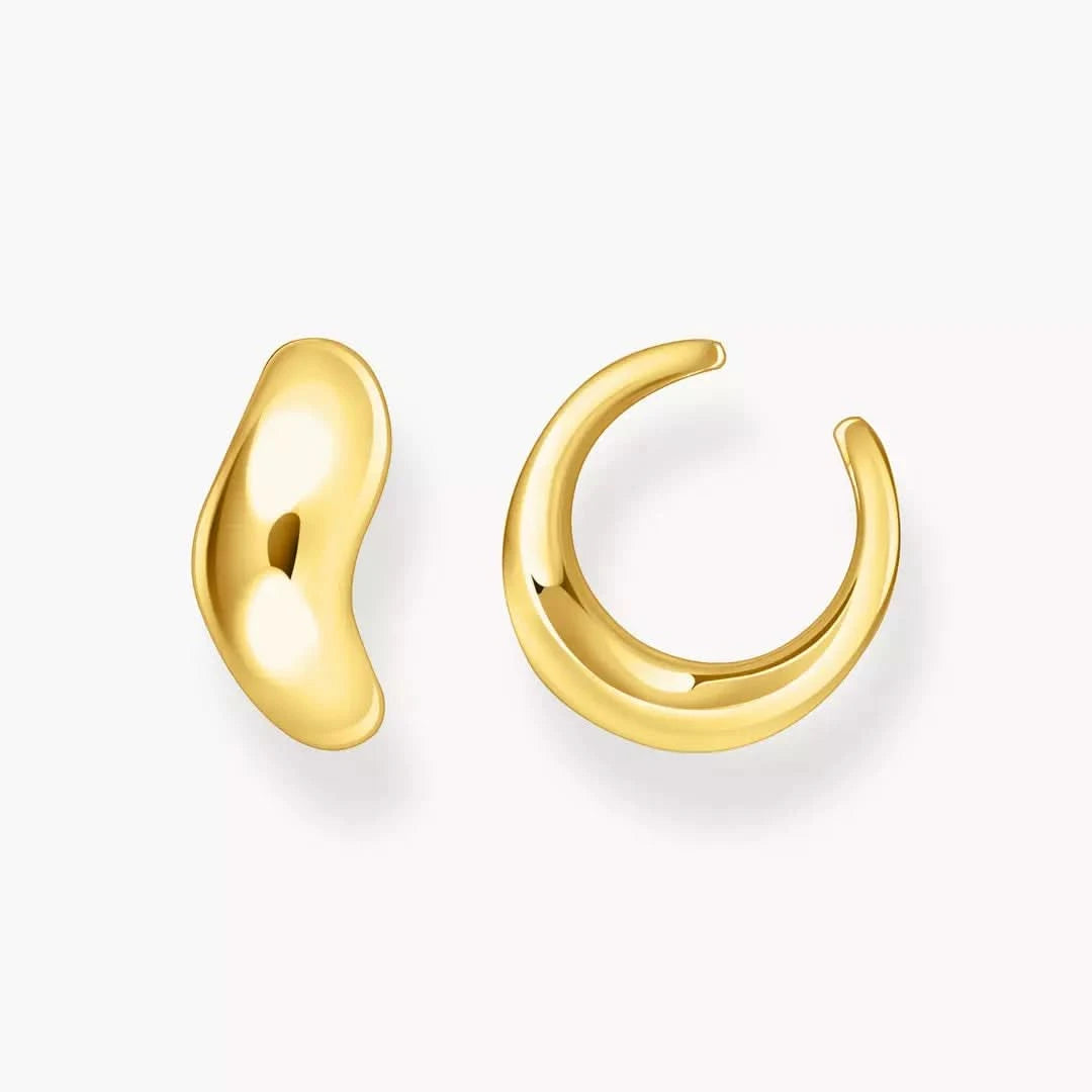 Earcuff a forma curva placcato oro