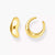 Earcuff a forma curva placcato oro