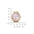 Orologio da donna con cassa color oro rosa, quadrante viola, indici romani