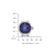 Runde Damenuhr mit blauem Zifferblatt, Diamantmarkierungen und Edelstahlarmband