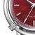 Orologio da donna Citizen con quadrante rosso, corona e lancette argentate