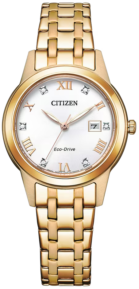 "Orologio da donna Citizen Eco-Drive Elegance FE1243-83A • Eco-Drive a energia solare • Elegante design in oro rosa"
