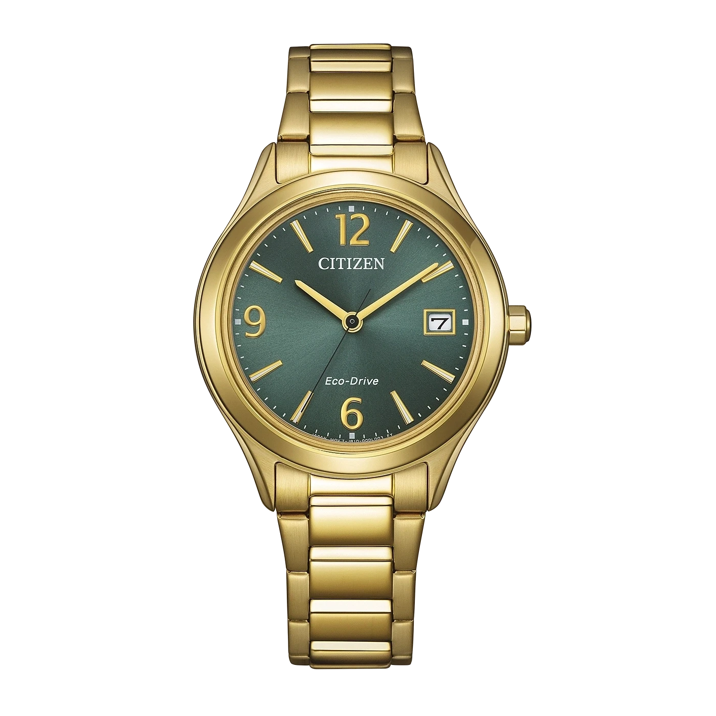 "Citizen Eco-Drive FE6122-64X Orologio da donna • Ricarica solare • Quadrante verde"