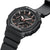 G-Shock orologio da donna visto frontalmente: quadrante nero con lancette, display digitale e cronografo
