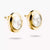Orecchini Ovali con Zirconi Placcati Oro 18k