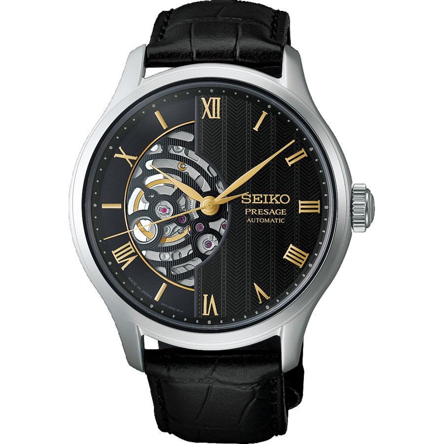 Seiko PRESAGE HCB008J1 Orologio da Uomo Nero • Movimento Automatico Calibro 4R71 • Vetro Zaffiro