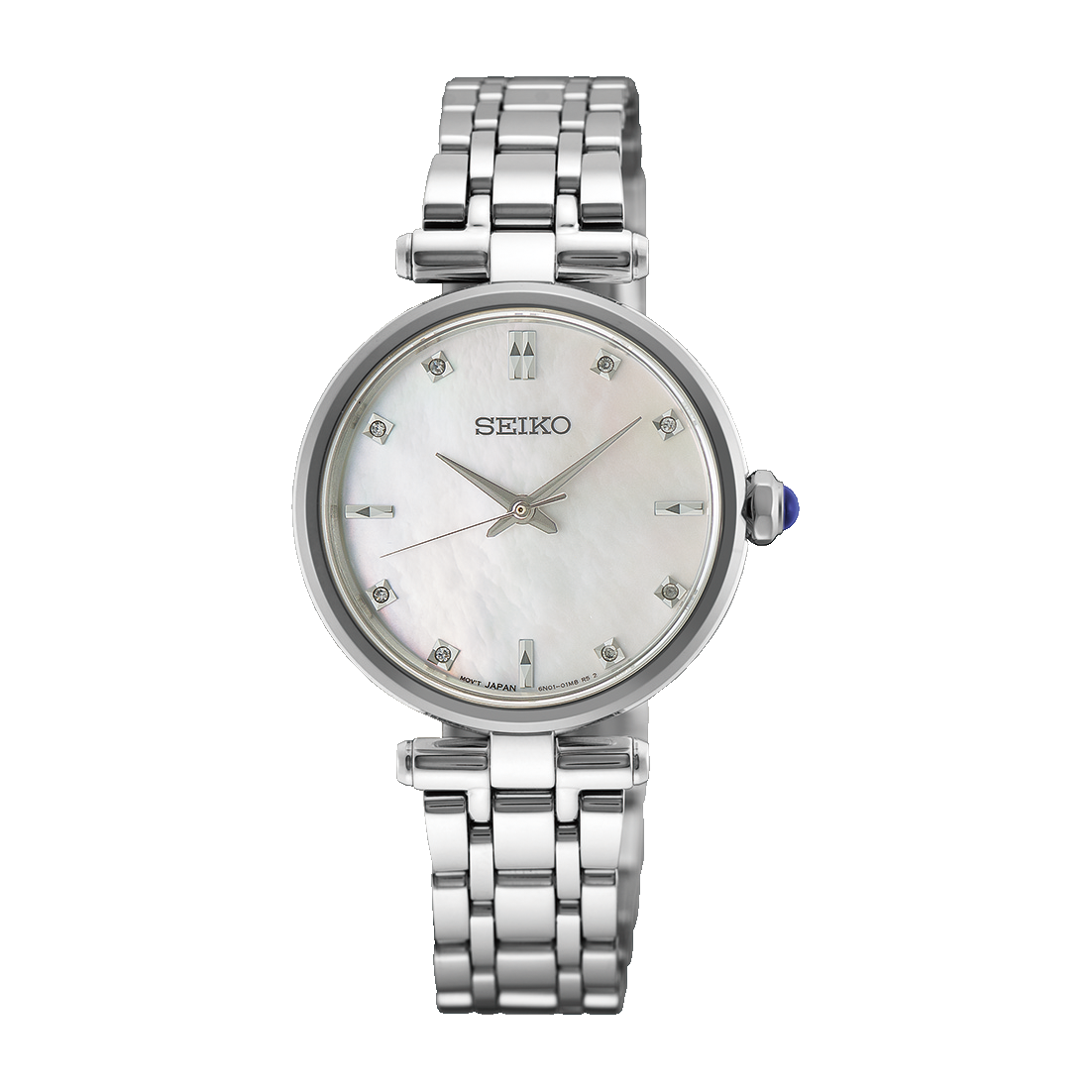 Seiko Conceptual HGH005P1 Damen Armbanduhr Silber • Saphirglas • Diamant-Zifferblatt