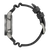 Herrenarmbanduhr, schwarzes Armband und Gehäuse mit Bedienelementen