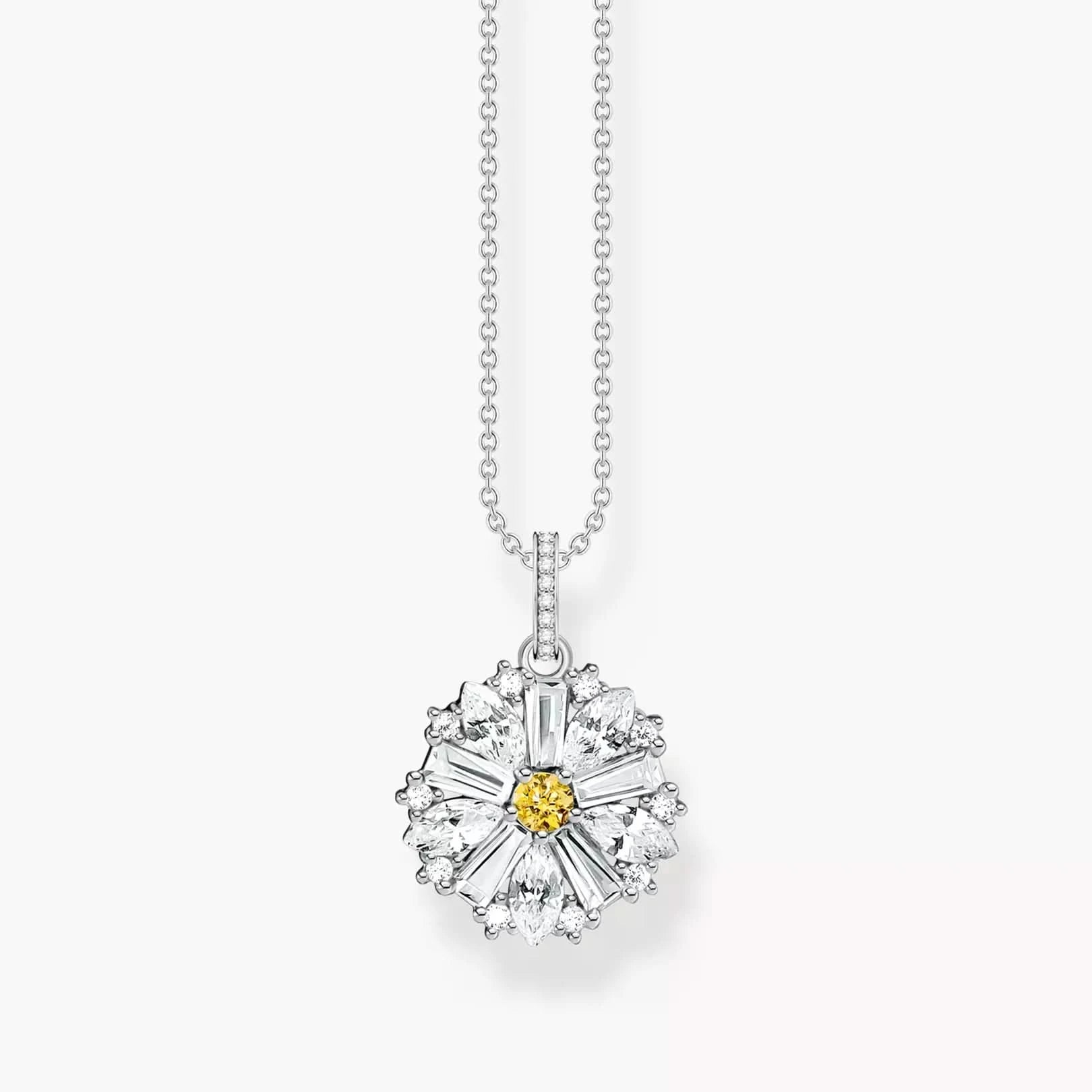 Collana da donna in argento sterling 925 con pietra di luna arcobaleno e zirconi bianchi