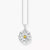 Collana da donna in argento sterling 925 con pietra di luna arcobaleno e zirconi bianchi