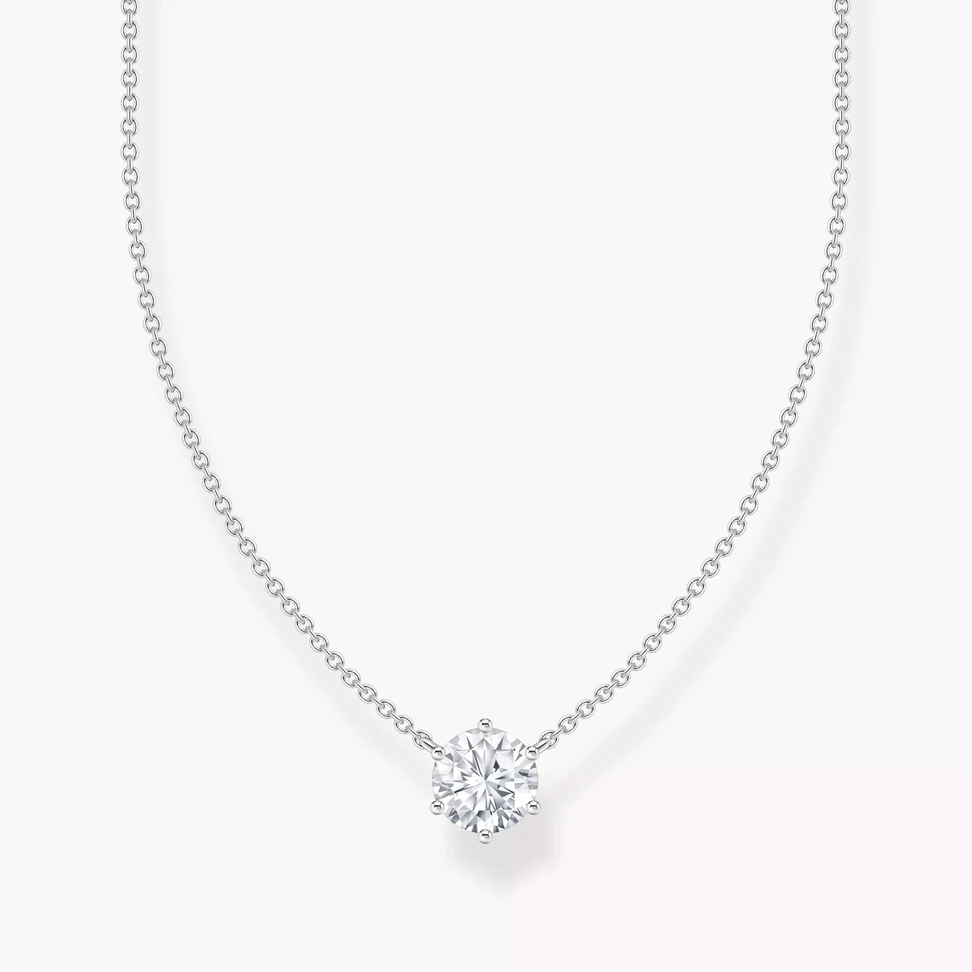 alt
Collana da donna in argento sterling 925 con pendente a forma di stella e pavé di zirconi bianchi