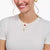 Collana con pendente a rosa placcata oro