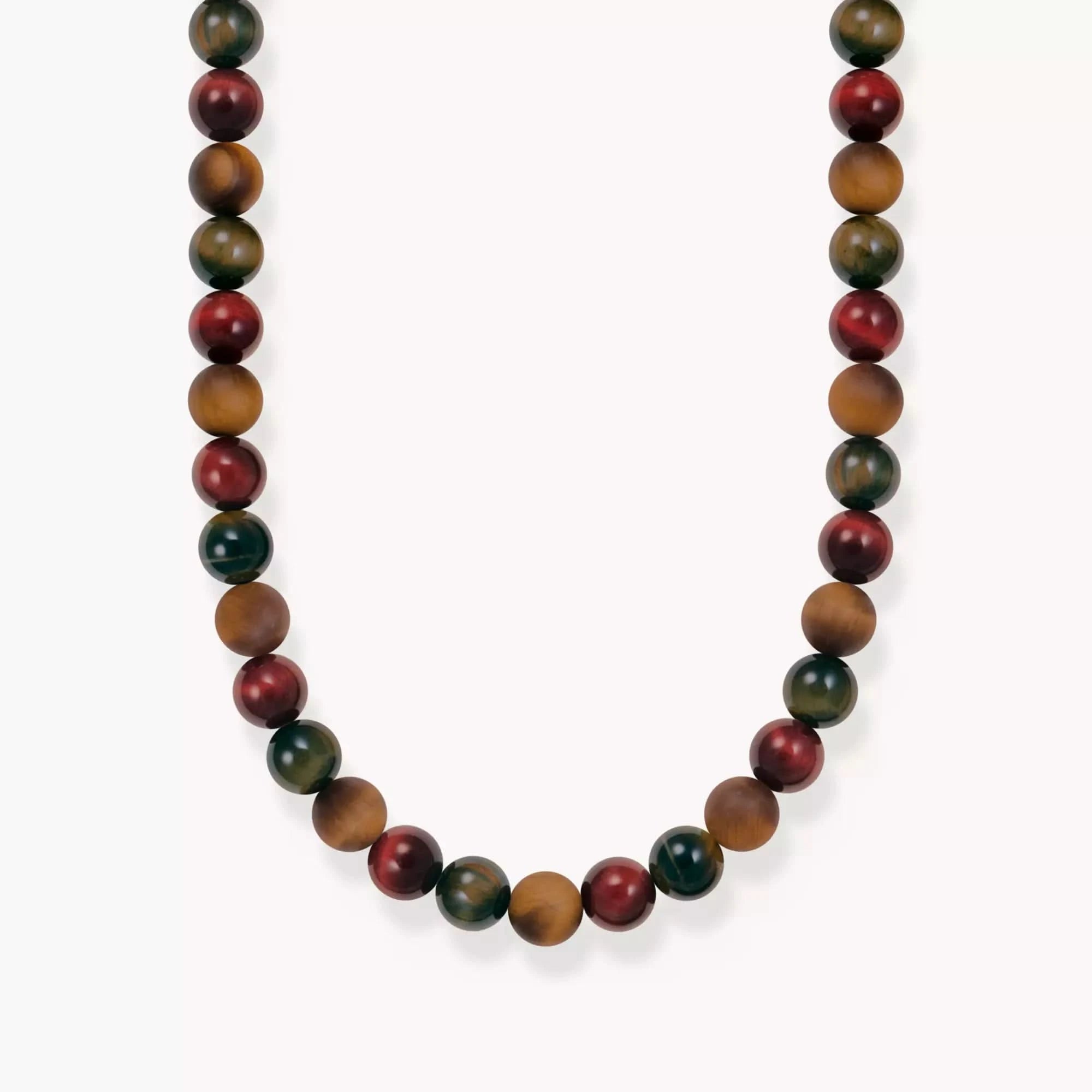 Collana da uomo, talismano in occhio di tigre - multicolore - THOMAS SABO Modello: KE2304-826-7
