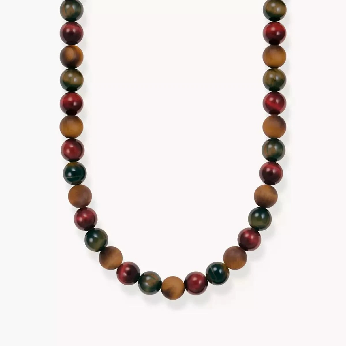 Collana da uomo, talismano con perle in occhio di tigre - Thomas Sabo Modello: KE2304-826-7