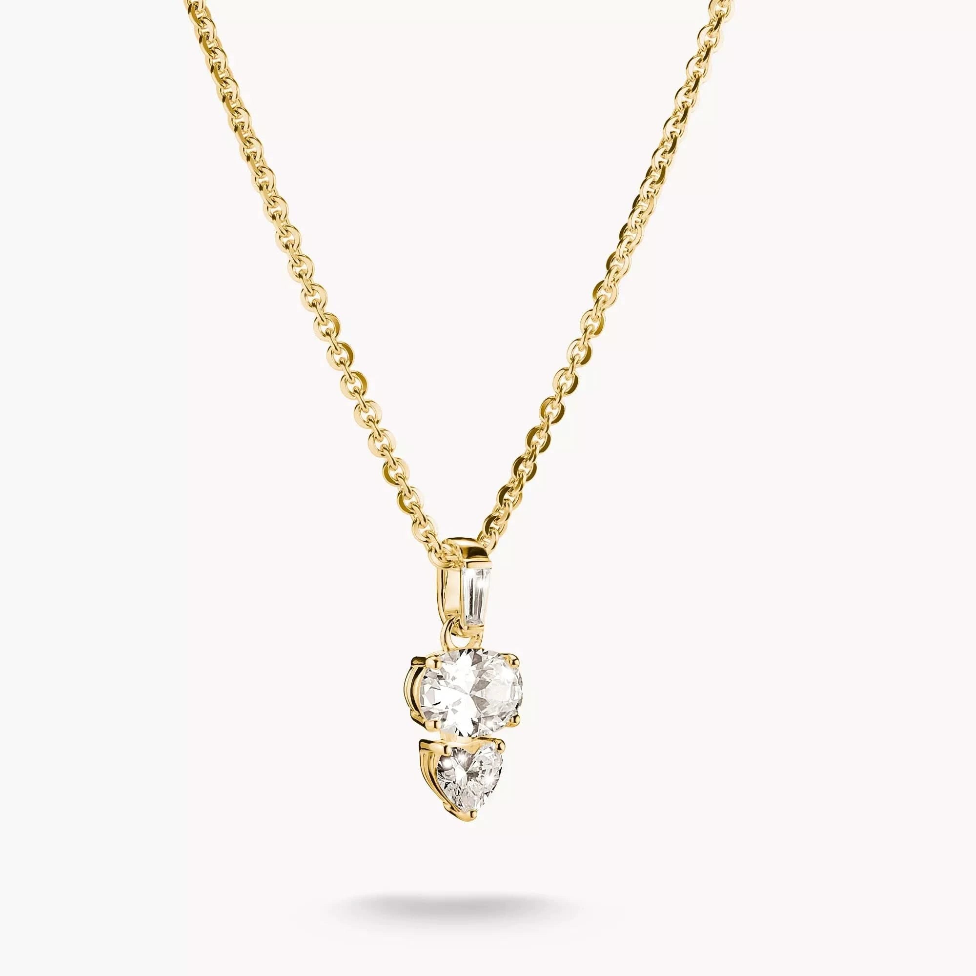 Collana da donna, placcata oro 18k con zirconi bianchi - THOMAS SABO Modello: KE2363-414-14