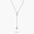 Collana a forma di Y con zirconi bianchi Bold Elegance in argento