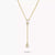 Collana a forma di Y con zirconi bianchi Bold Elegance placcata oro 18k