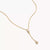 Collana a forma di Y con zirconi bianchi Bold Elegance placcata oro 18k