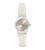 Swatch Silver Glistar LK343E Damen Armbanduhr Silber • Transparentes Gehäuse • Silikonarmband