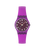 Swatch Magenta Weave LV122 Damen Armbanduhr Lila • Leuchtzeiger • Texturiertes Armband
