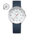 Mondaine Doppio Solar MLE.41910.LDV Herrenuhr Blau • Saphirglas mit Antireflexbeschichtung • Veganes Apfelleder