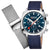 Mondaine Grand Cushion MSL.41440.LD.SET Herrenuhr Blau • Saphirglas • Quarz-Chronograph