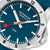 MSN.42140.RD-DTS1-1080px - Orologio da uomo in acciaio inossidabile con quadrante rosso e cinturino in pelle nera