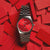 Orologio Casio Timeless Collection MTP-B145D-4A2VEF • Quadrante rosso Sunray • Design in acciaio inossidabile