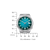 Herrenuhr mit grünem Zifferblatt, silbernem Metallarmband und Datumsanzeige