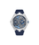 Police Scepter PEWGM0081703 Herrenuhr Blau • Doppelwerk-Anzeige • Marineblaues Silikonarmband