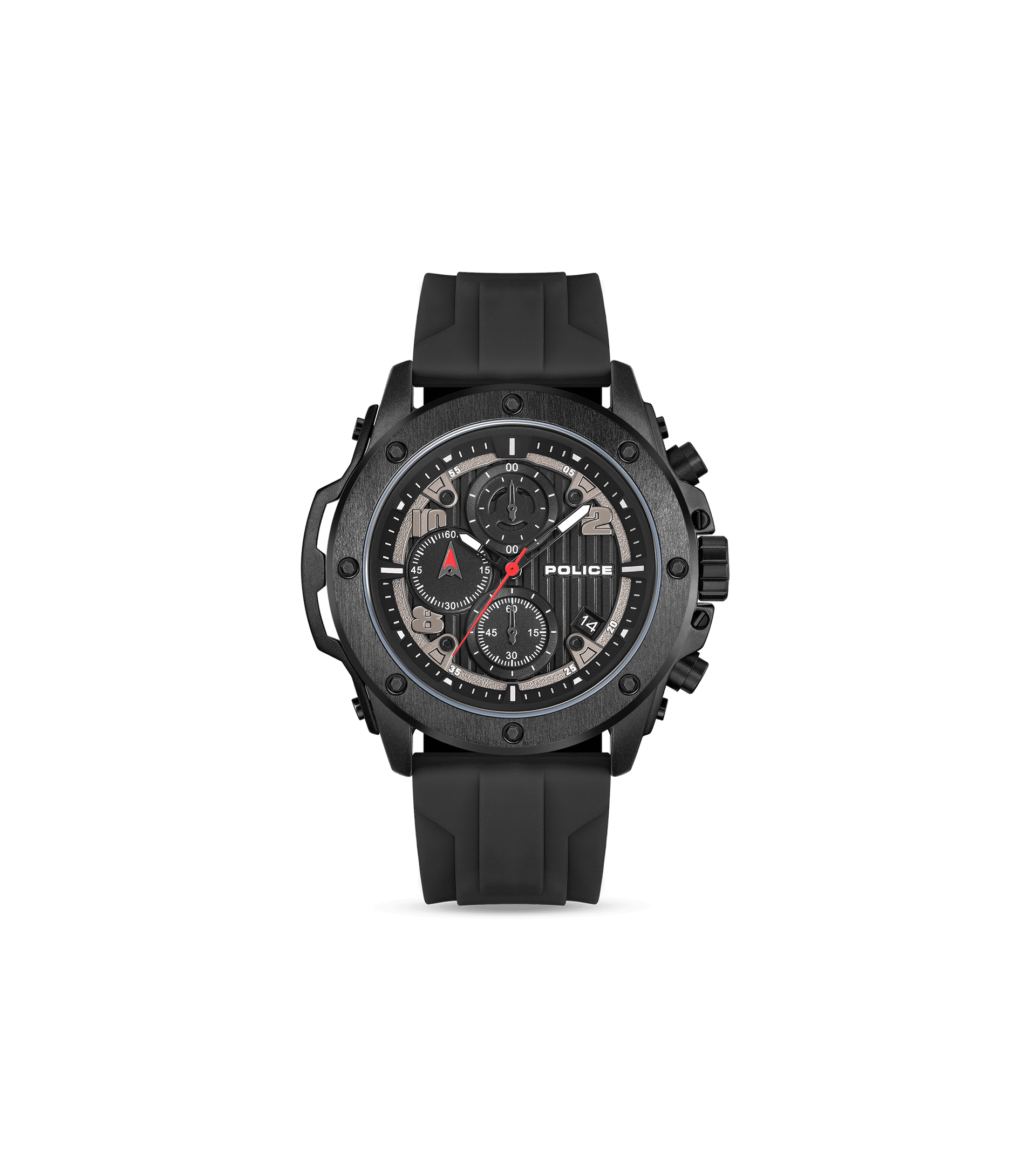 Zegarek męski Police Chronograph z czarną bransoletą i czarną kopertą