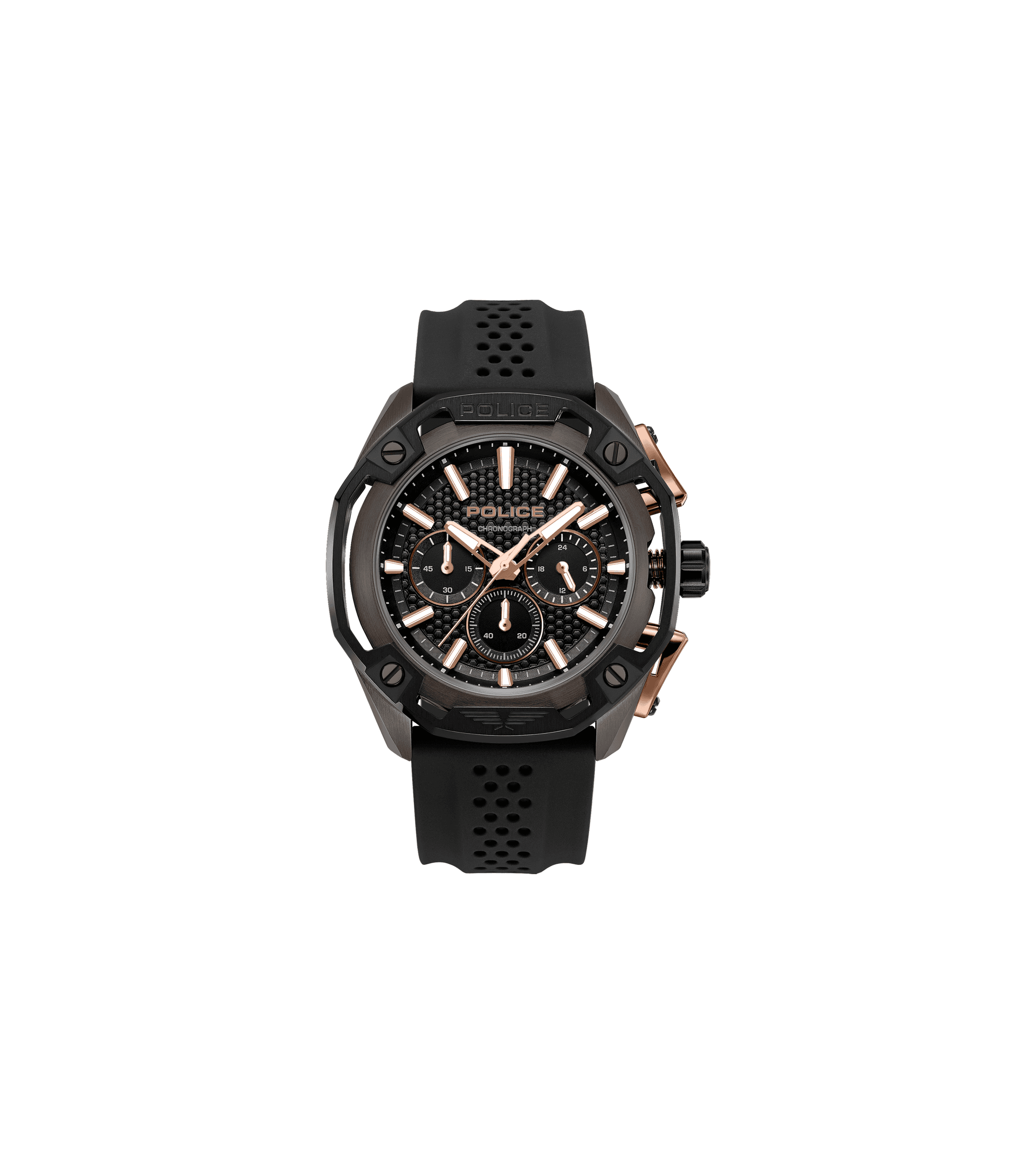 Police Centurian PEWGQ0093201 Herrenuhr Schwarz • Chronograph • Edelstahlgehäuse
